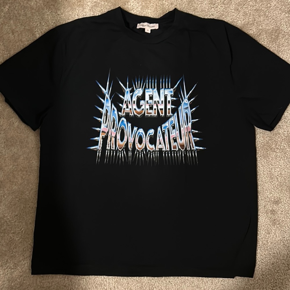 Agent Provocateur Black Tee with Graphic Design